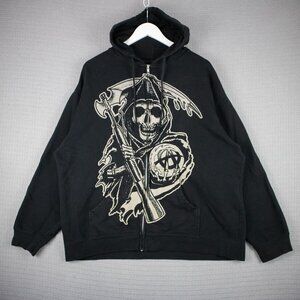 Sons Of Anarchy 2010 Logo Zip Up Hoodie XXL